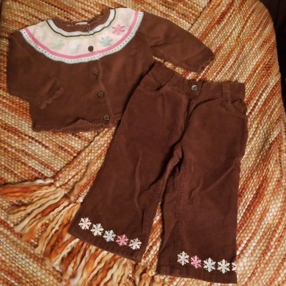 Girls 12 18 month gymboree set sweater‎ pants